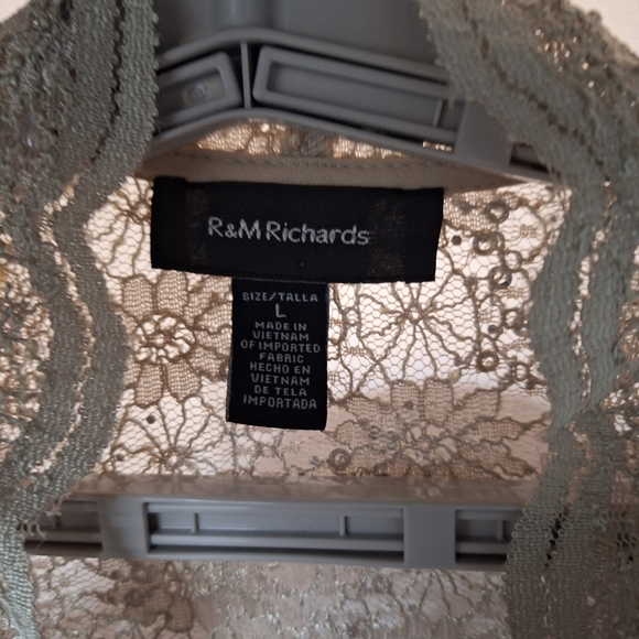 R&M Richards Beige Lace Cardigan - Picture 3 of 6